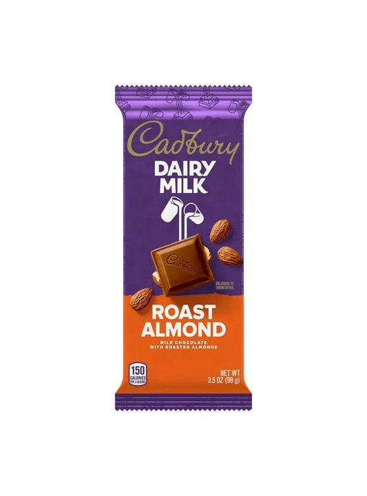 Cadbury Dairy Milk Roast Almond Milk Chocolate Candy, Bar 3.5 oz