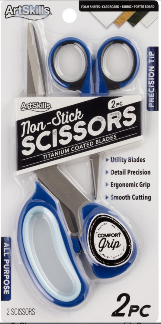 Art Skills Non-Stick Scissors, 2 ct